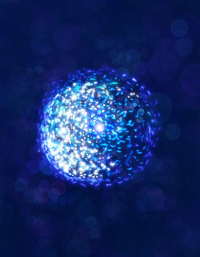 Blue Light Mandala - a Paint Artowrk by Susana Mazzarino